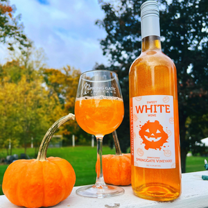 Pumpkin Halloween Orange Glitter Wine