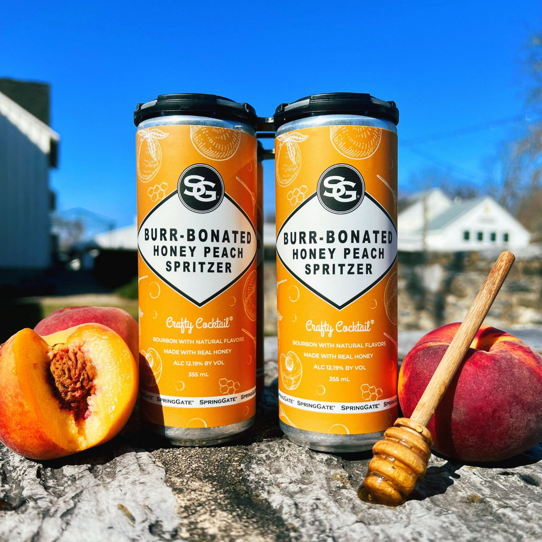 Burr-bonated Honey Peach Spritzer 4-Pack
