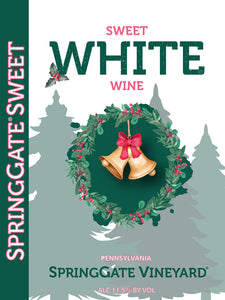 Sweet White Pink Christmas Glitter Wine
